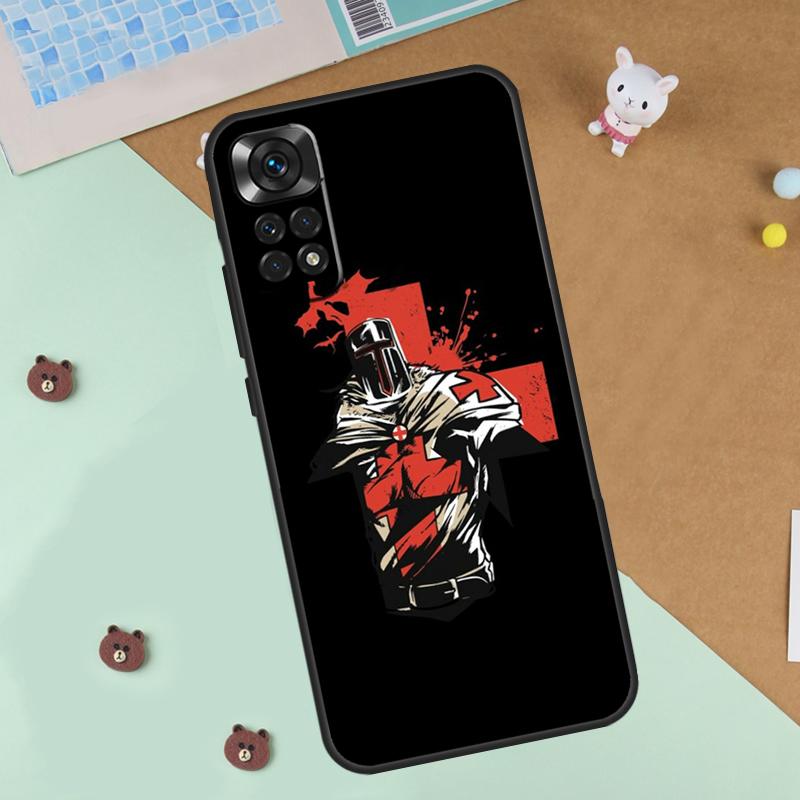 Christian Templar Knights Case For Xiaomi Redmi Note 13 12 11 9 10 14 Pro 10S 11S 12S Cover For Redmi 13C 10C 12C 14C