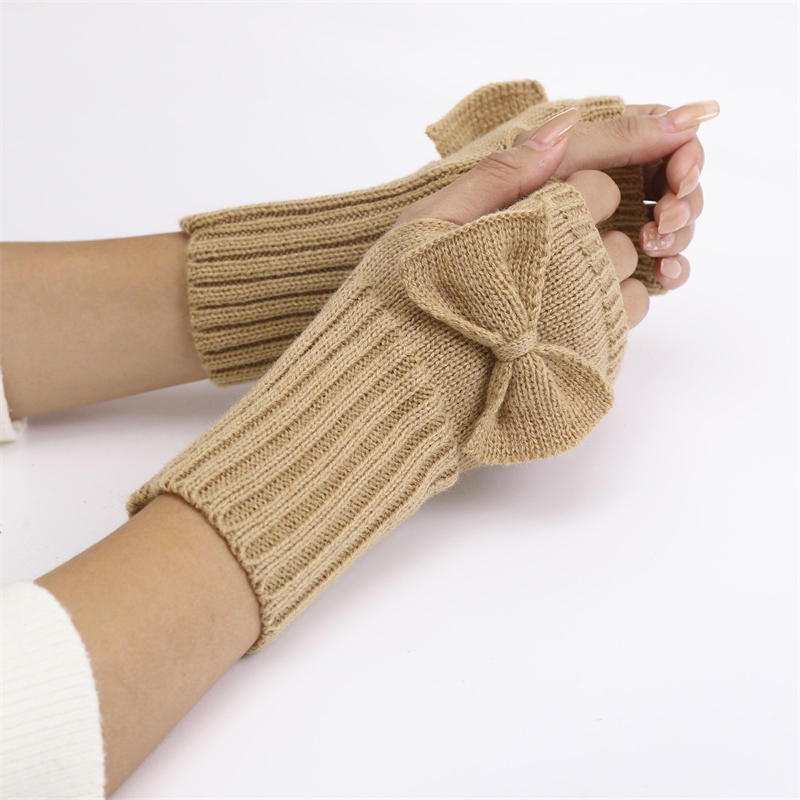 1Pair Long Fingerless Gloves Women Mitten Winter Arm Warmer Knitted Sleeve Soft Girls Anime Clothes Punk Gothic Lolita Gloves