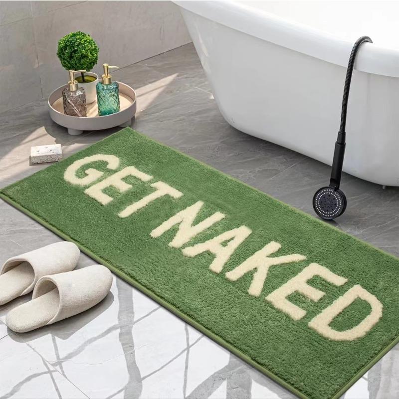 Bodenmatte für Badezimmer mit Buchstaben, rutschfeste Matte für Badezimmer-Toilettentür im Haushalt, Fußpolster