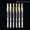 0.8mm Paint Marker Permanent Marker Graffiti Metalic Marker Pens Gold Silver White Pen Writting Drawing Art Supplies
