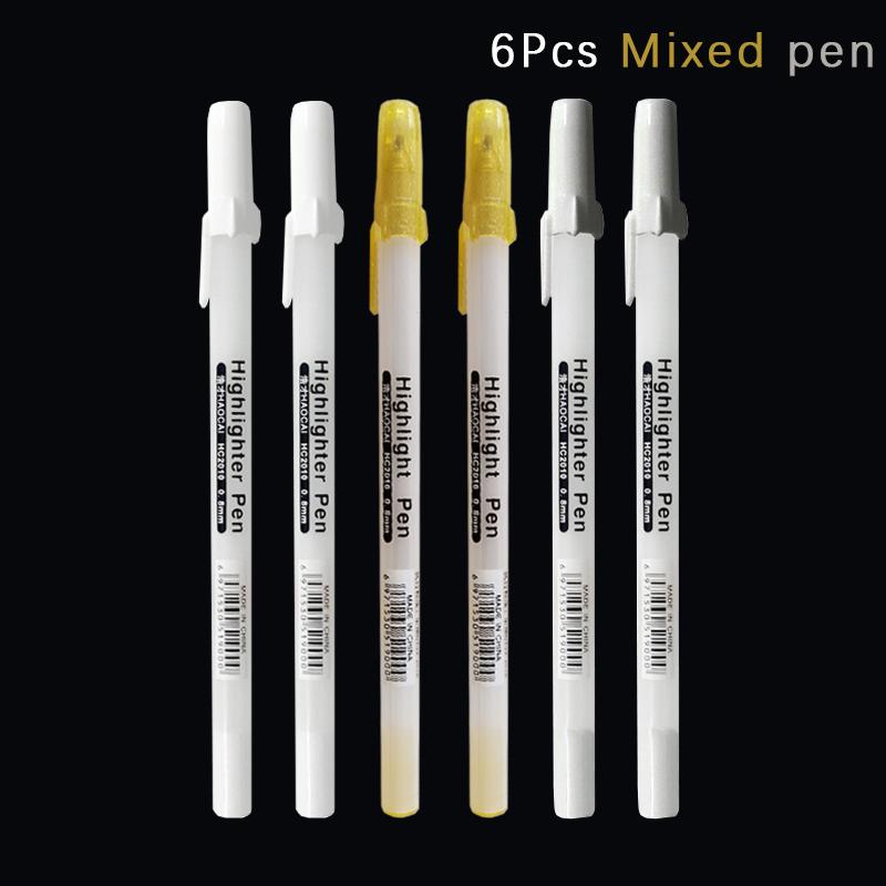 0.8mm Paint Marker Permanent Marker Graffiti Metalic Marker Pens Gold Silver White Pen Writting Drawing Art Supplies