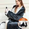 Heated Blanket Wearable Throw Electric Blanket with Foot Pocket 8 Heat Settings & 1-12 Hours Time Settings Auto-Off Washable