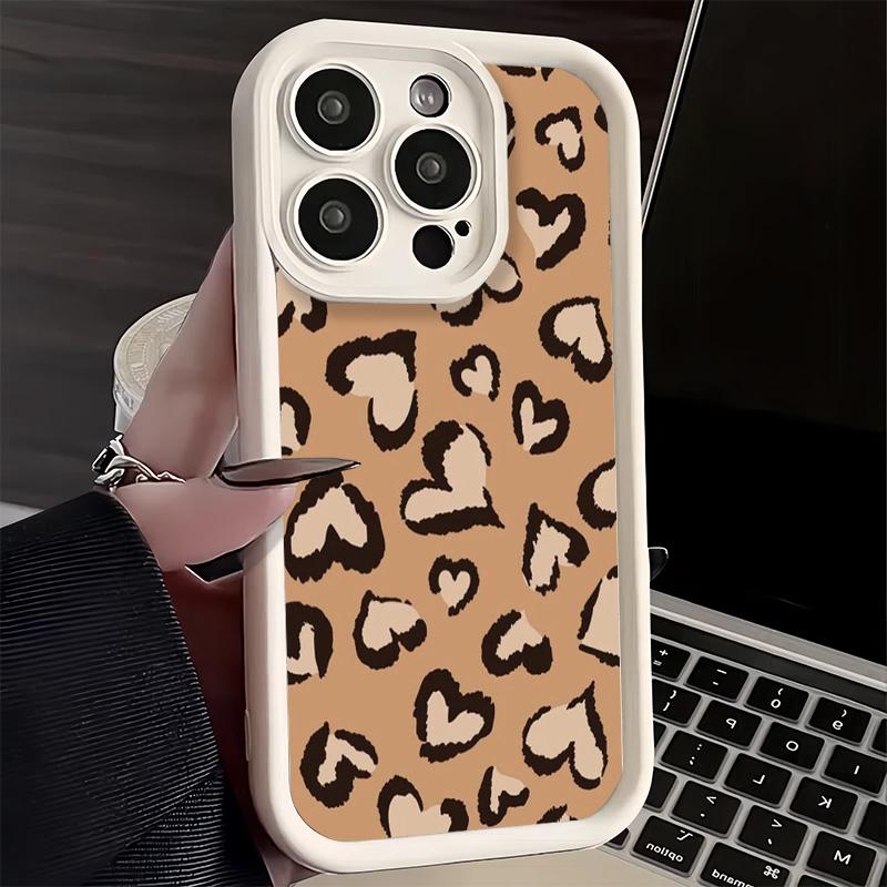 Phone Case for iPhone 17 Air 16E 15 16 Pro Max Leopard Print Trend Desgin Cover 14 Plus 13 12 Mini Soft Shell Silicone Fundas