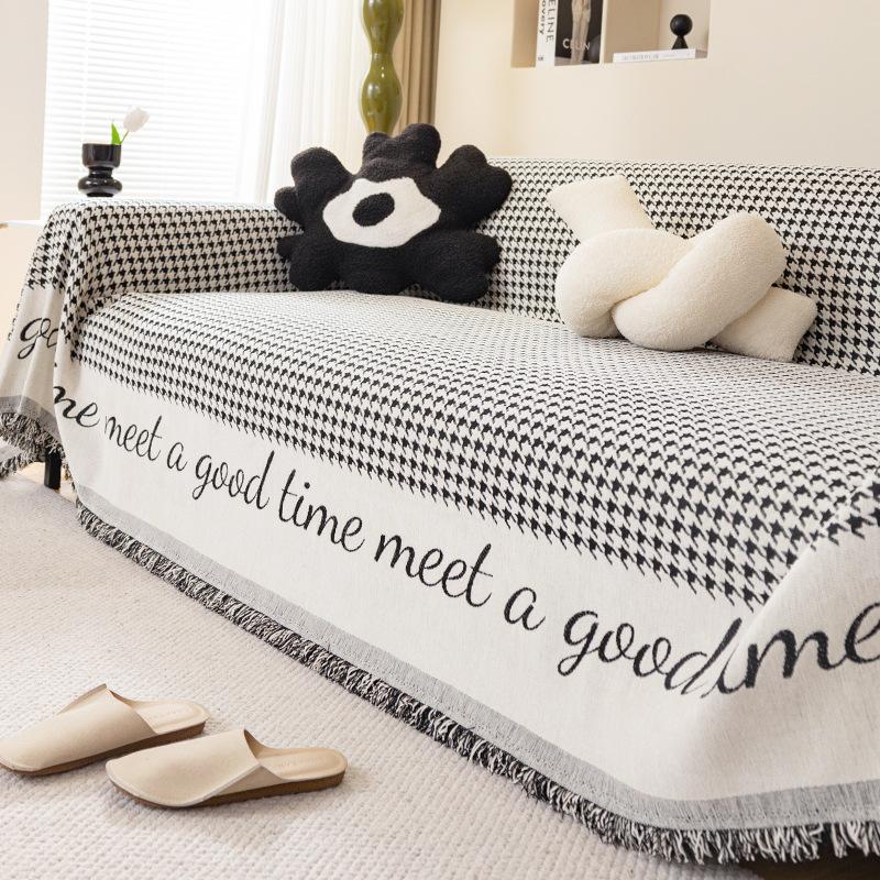 

Скандинавский простой чехол на диван Полотенце Четыре сезона Универсальная подушка для дивана Все включено Универсальный чехол на диван Защита от царапин Защита от скольжения Одеяло 180*130