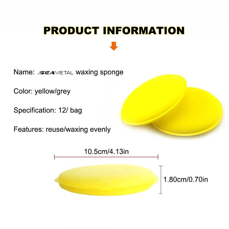 12pcs Car Round Waxing Polish Sponges High Density Foam Applicator Pads Polishing Sponges for Car Detailing Tools