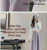 Damen Lila High-Waist Weitbeinige Taro Hose: Frühling/Herbst 2023 Koreanischer Stil Bodenlang Freizeitkleidung