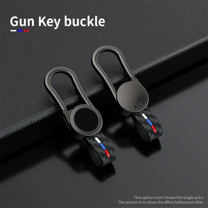 Alloy+Carbon Fider Car Key Case Holder Chain Toyota Alphard VELLFIRE 2012 PREVIA 2019 2020 2021 Car Interior Accessories