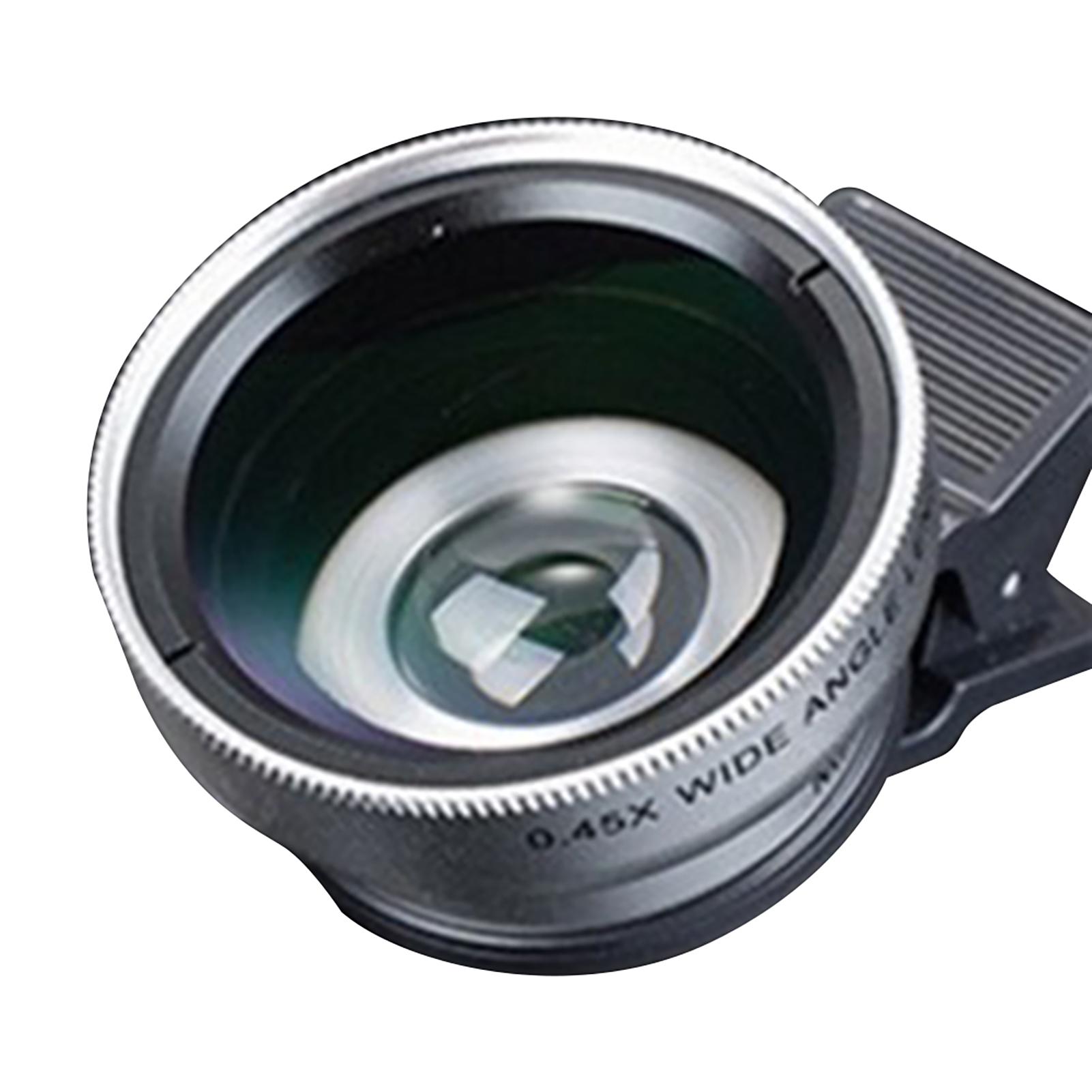 

Универсальный накладной объектив для телефона, 37 мм 0,45x широкоугольный макрообъектив 2 в 1, аксессуары для фотосъемки мобильным телефоном для макросъемки серебряный