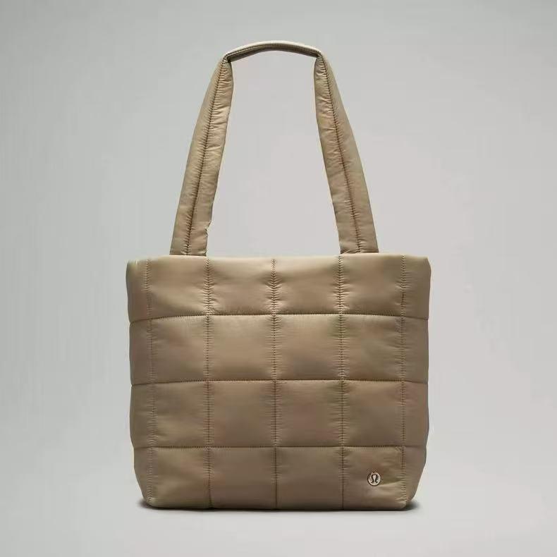 2025 A/W Tote Puffer Grande Matelassê Diamante 12L: Bolsa de Mão de Ombro Único