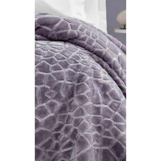 Meave Double Embossed Blanket - Ash Purple