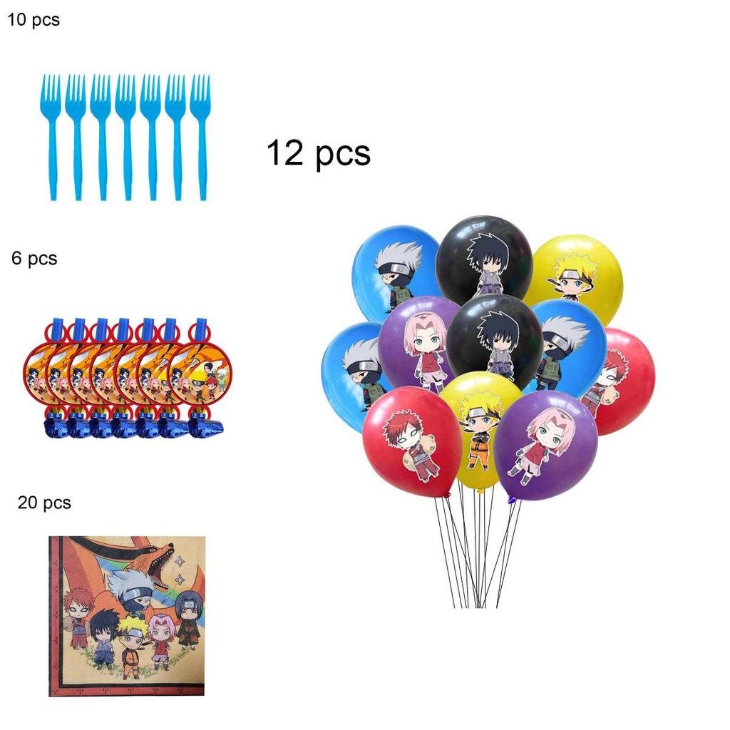 Complete Naruto Ninja Birthday Party Supplies Set With Festive Tableware And Banners