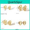 Modern Geometric Stainless Steel Earrings With Cubic Zirconia For Women Winter