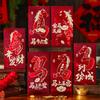 6 Pcs 2026 Chinese Horse Year Red Envelopes Creative Spring Festival Red Packet Cartoon Lucky Money Pockets New Year Gifts