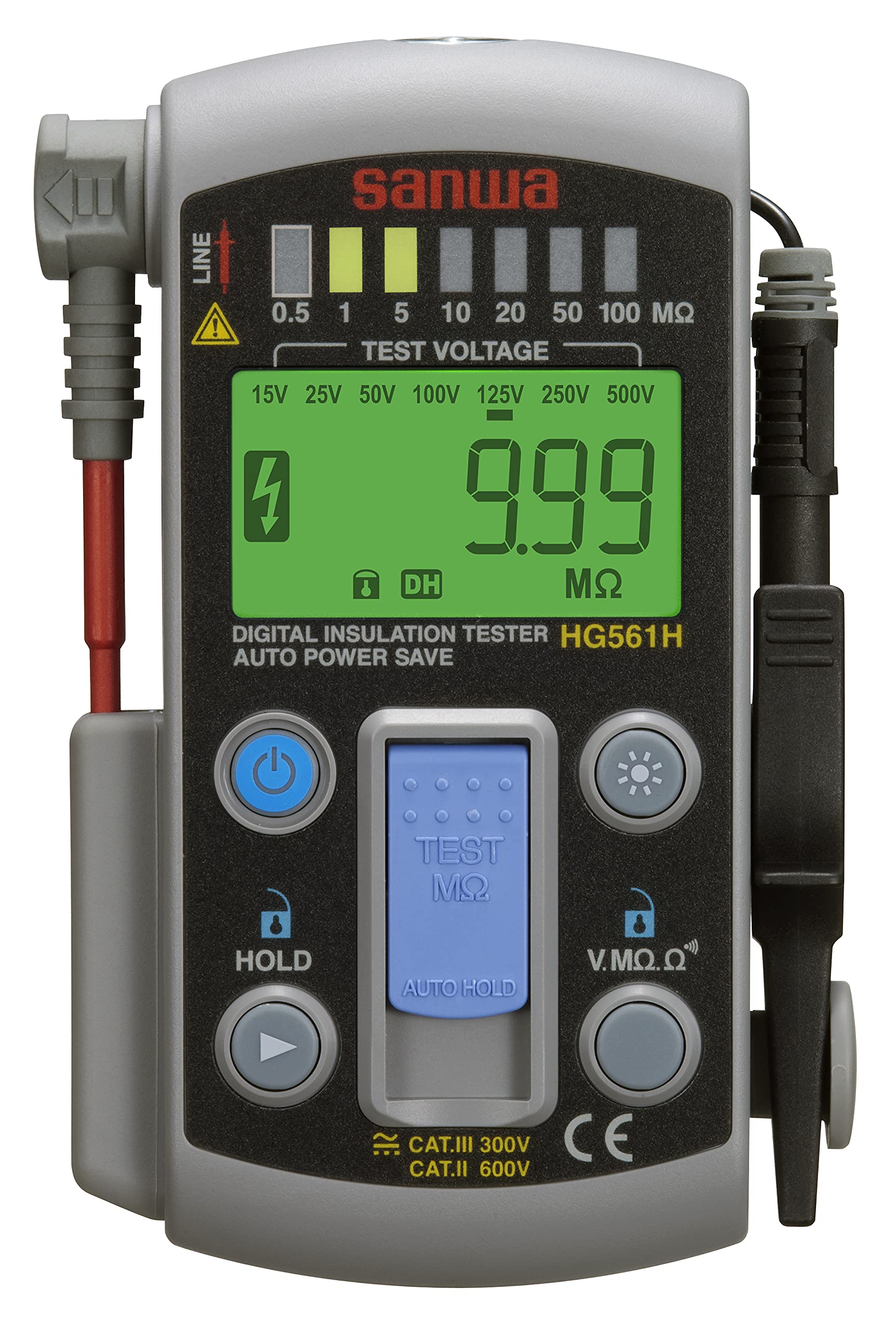 

Sanwa Electric Meter SANWA Smart Style 7 Range Digital Insulation Resistance Meter HG561H сірий колір