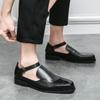 Fashion Summer Men's Summer Sandals Fashion Leather Buckle Strap Casual Shoes Outdoor Business Dress Shoes for Men Formal Shoes Mocassin