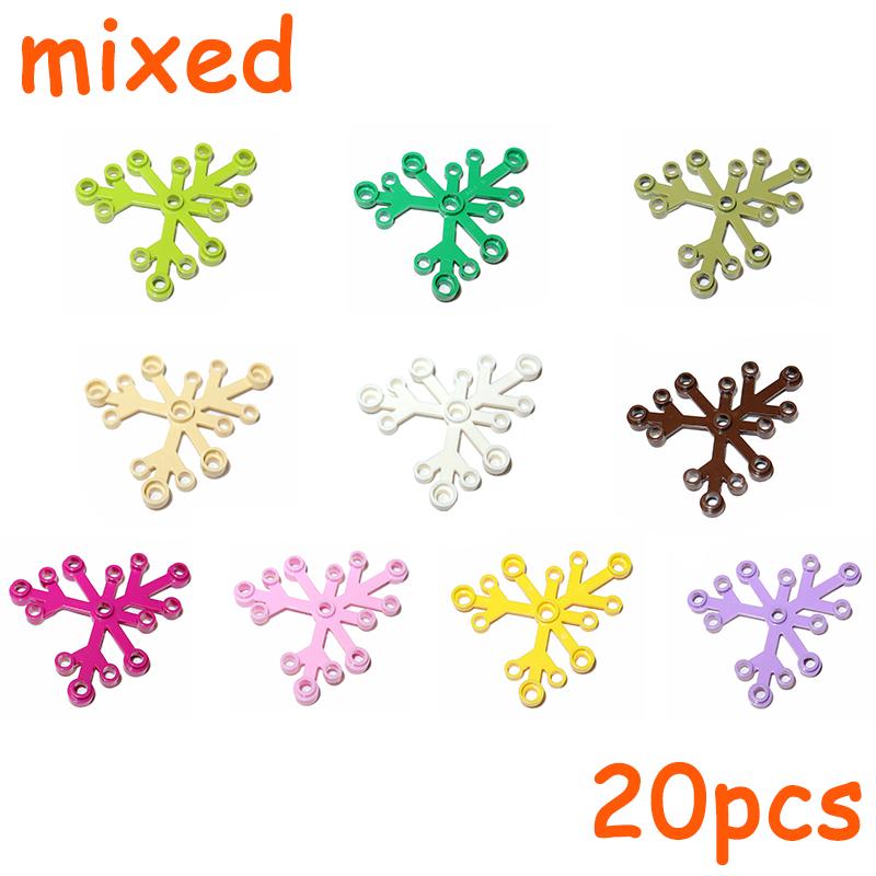 Plants Accessories MOC City Pine Tree Branch Bush Grass Flower Building Bricks 3741 4727 4728 6148 6255 30093 30176 33291