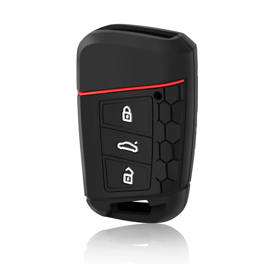 3 Button Silicone Remote Car Key Case Cover For VW PASSAT B8 Skoda Kodiaq Superb A7 Car Keyless Fob Shell Holder Protector