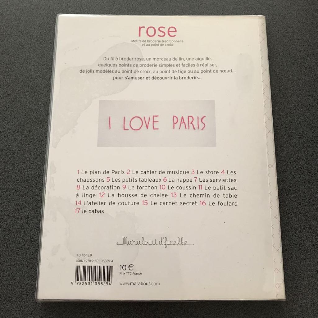 [USED] rose French MARABOUT books Cross stitch kits Embroidery