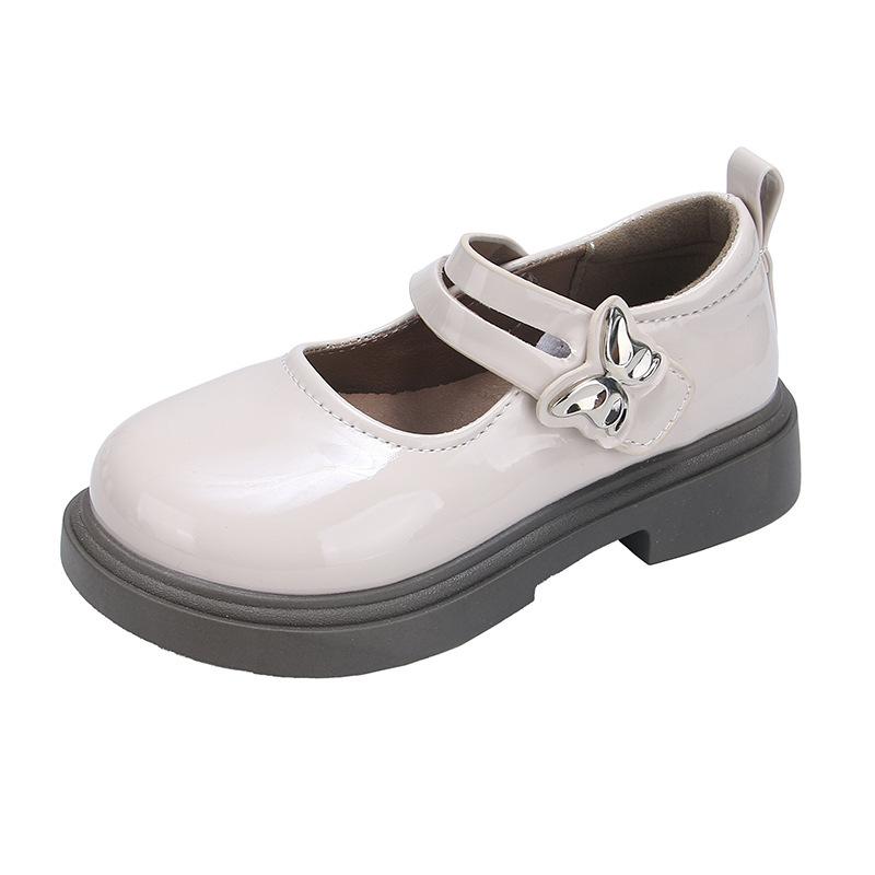 Girls Small Leather Shoes 2025 New Spring and Autumn Children's Princess Shoes Soft-soled Non-slip Single Shoes Mary Jane Butterfly Performance Shoes