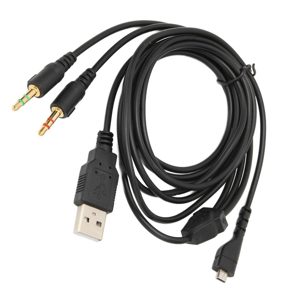 2m 3.5mm Audio Jack Cord with Lighting Gaming Headset Cable for SteelSeries Arctis Daily Use