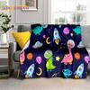 HD Cute Dino Cartoon 3D Dinosaur Space Children Blanket,soft Throw Blanket for Home Bedroom Bed Sofa Picnic Office Cover Blanket