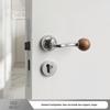 Bureau White Travertine Magnetic Silent Door Handle for Modern Luxury Bedrooms