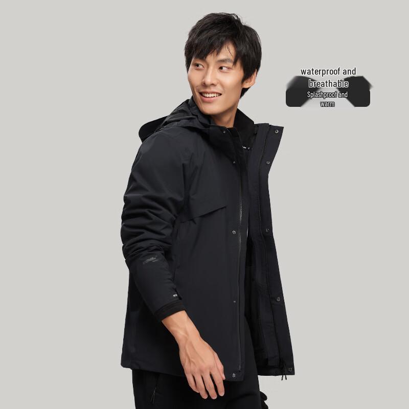 NORTHLAND Men's Grey Rock 3-in-1 Waterproof Jacket