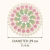 Vintage Embroidery Lace Doily Placemat Mandala Colorful Lace Coaster Table Cloth Round Hollow Table Cup Mat for Kitchen Table