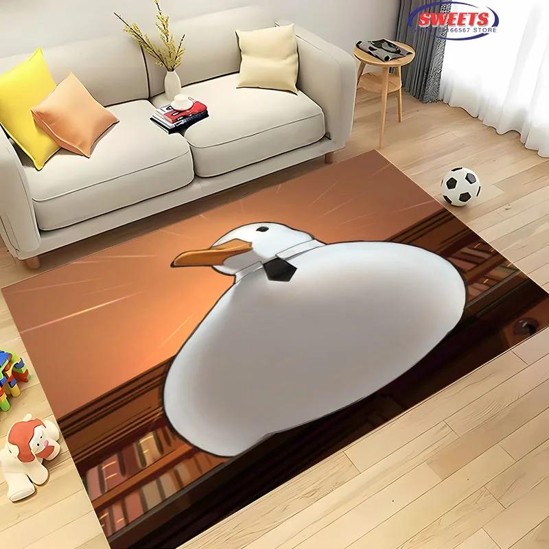Nová příchozí ! Humorný kachní koberec pro domácí obývací pokoj dětský pokoj, rohožka k pohovce, podlaha do kuchyně, protiskluzový dekorativní koberec, pěkný dárek