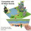 1 PC 32 X 32 dots Island Grassland Construction Bricks Base Plate Kit Small particles Seabeach Long Beach Desert grass Children Playthings