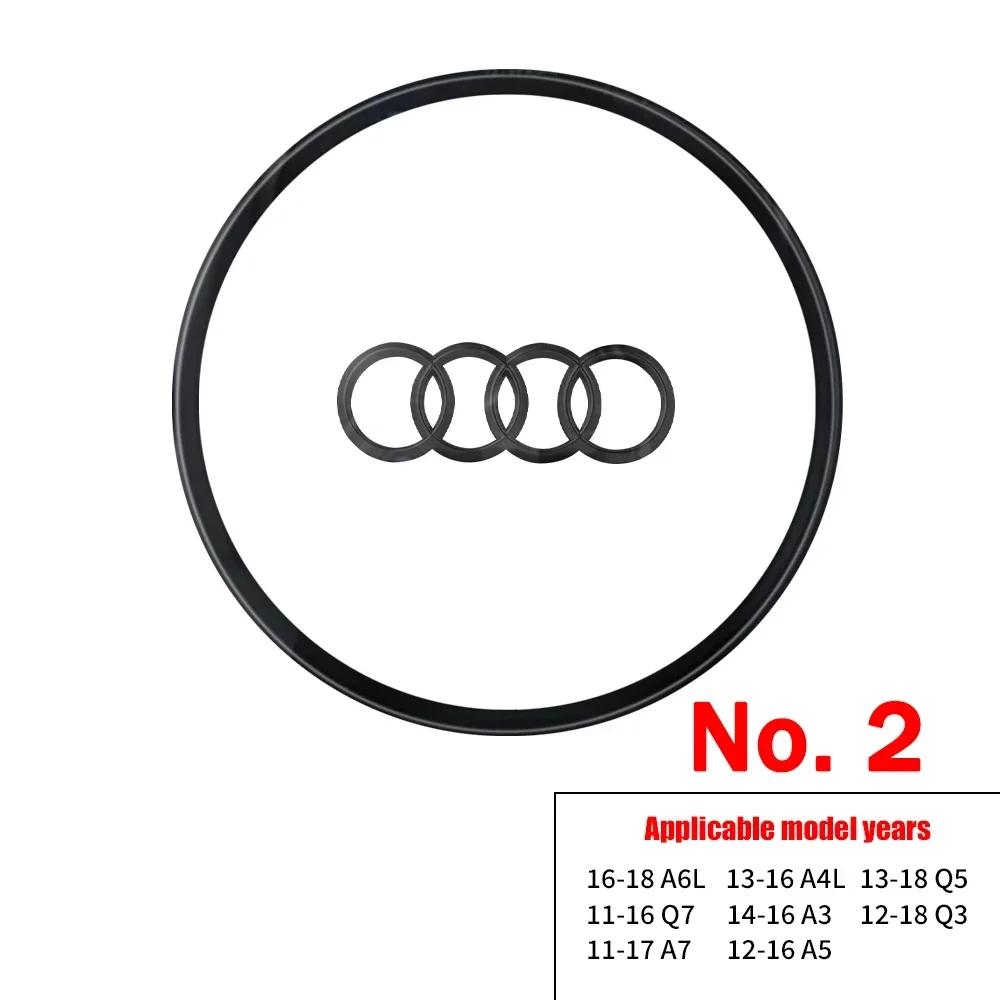 Auto Lenkrad Logo Heller Rahmenstreifen Galvanisierter Auto Logo Aufkleber Für Audi A3 A4 B8 8P B9 8V A5 A6 C7 A7 Q3 Q5 Q7