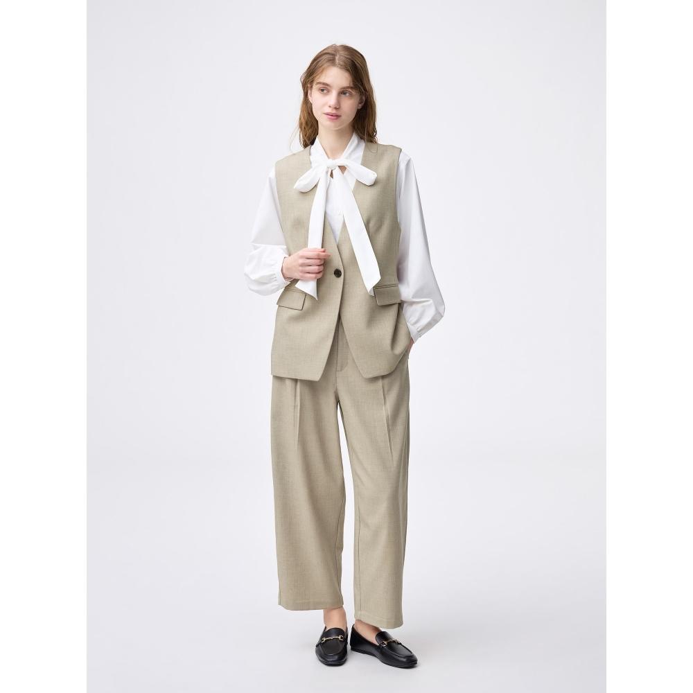 Gu By Uniqlo Collarless Vest Z  Can Be Set Up 