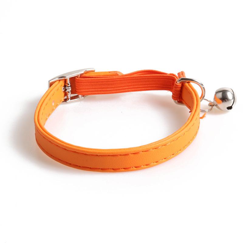 Macaron Color Cute Pet Cat Collars PU Colorful Small Collar for Cats Cat Harness Kitten Collar Pet Air Tag Cat Collar Cats