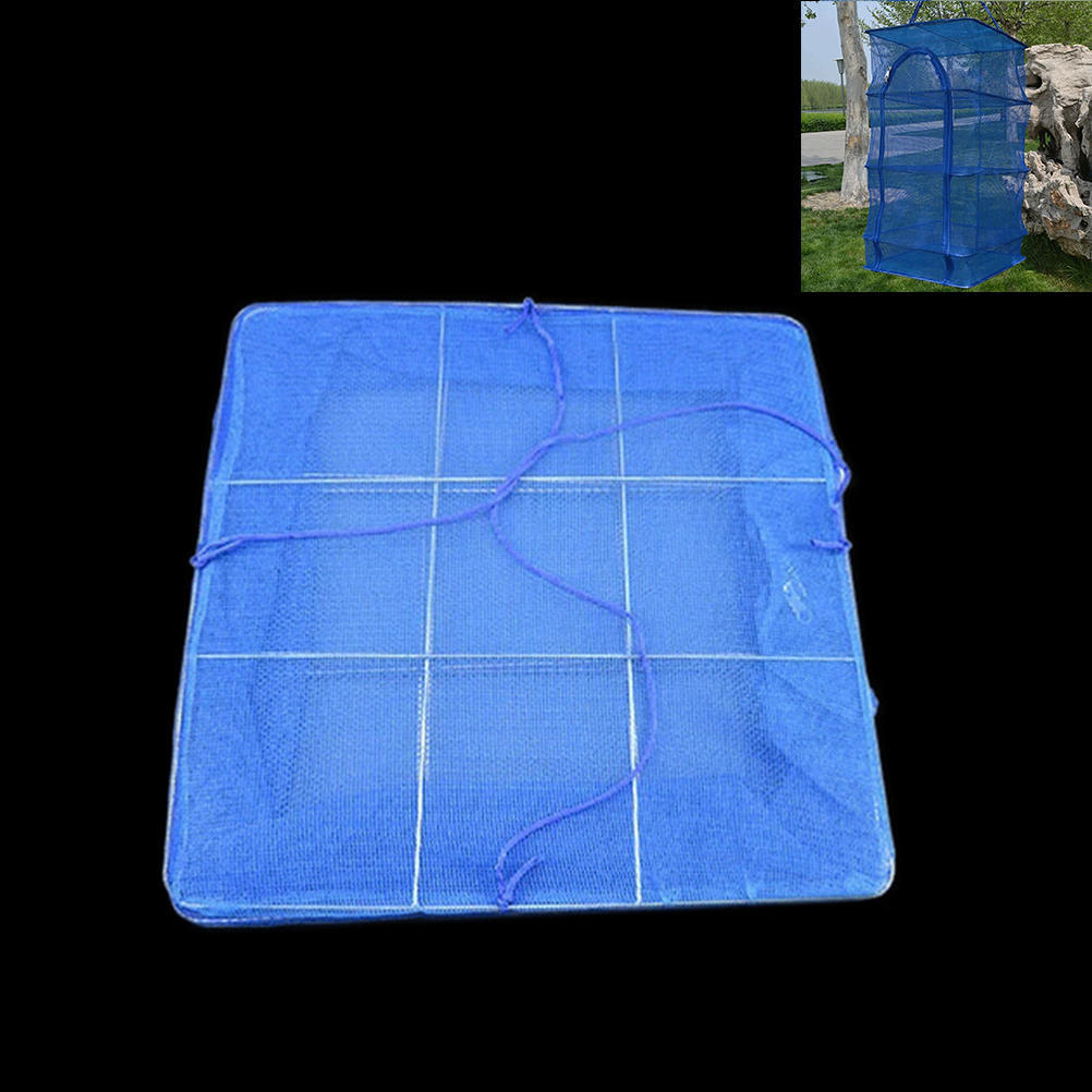Outdoor Hanging Drying Tableware Food Dry Net 3 Layer Shelf Hang Cage Fish Rack