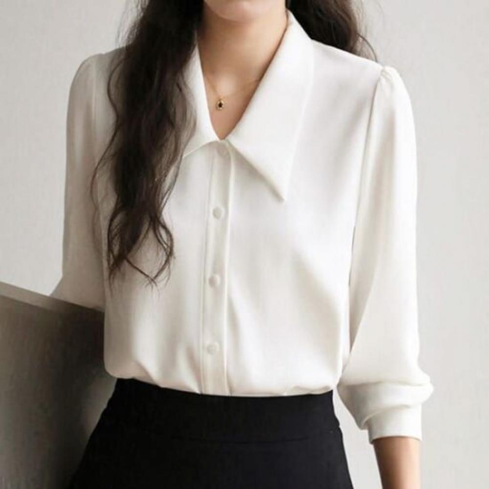 Navava Office Smart Stylish Collar Long Sleeve Shirt Nb2912