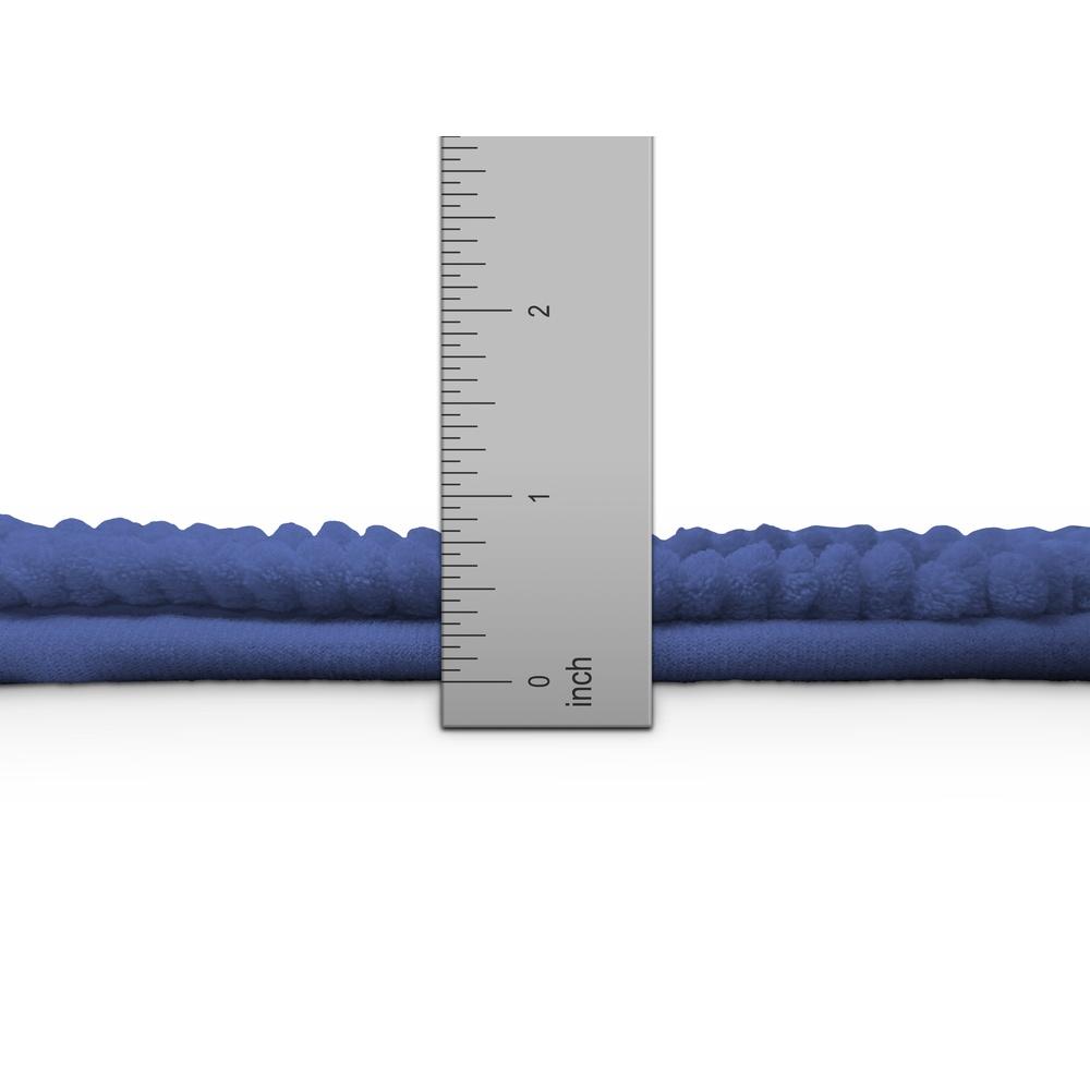 Kids Memory Foam Bath Rug Non-Slip Backing 17x24 Rectangular Polyester Mat Comfortable Bathroom Decor Textured Design