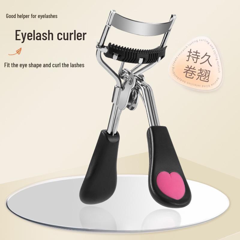 Wide-Angle Natural Curl Eyelash Curler - Long-Lasting, Portable Clip for Beginners