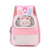 Design Color Blocking Children Plush Backpack With Rabbit And Capybara Toy Plush