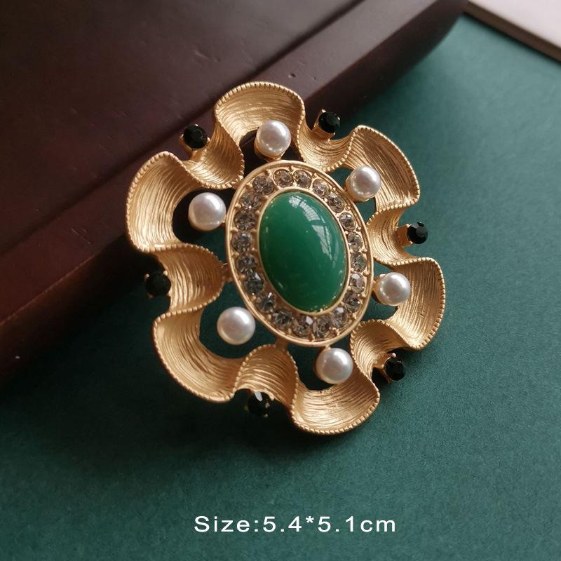 Colorful Baroque Pearl Gem Enamel Brooch Pin