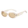 Midnite Star Retro Classic Small Oval Sunglasses Women Fashion Champagne Lens Shades Uv400 Men Trending Rivets Punk Sun Glasses