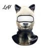 Cappuccio con Fantasia di Animali Realistica Maschera Integrale 3D con Orecchie Antivento Maschera Facciale da Ciclismo per Autunno Sci Inverno Copertura Protezione Solare Costume di Halloween