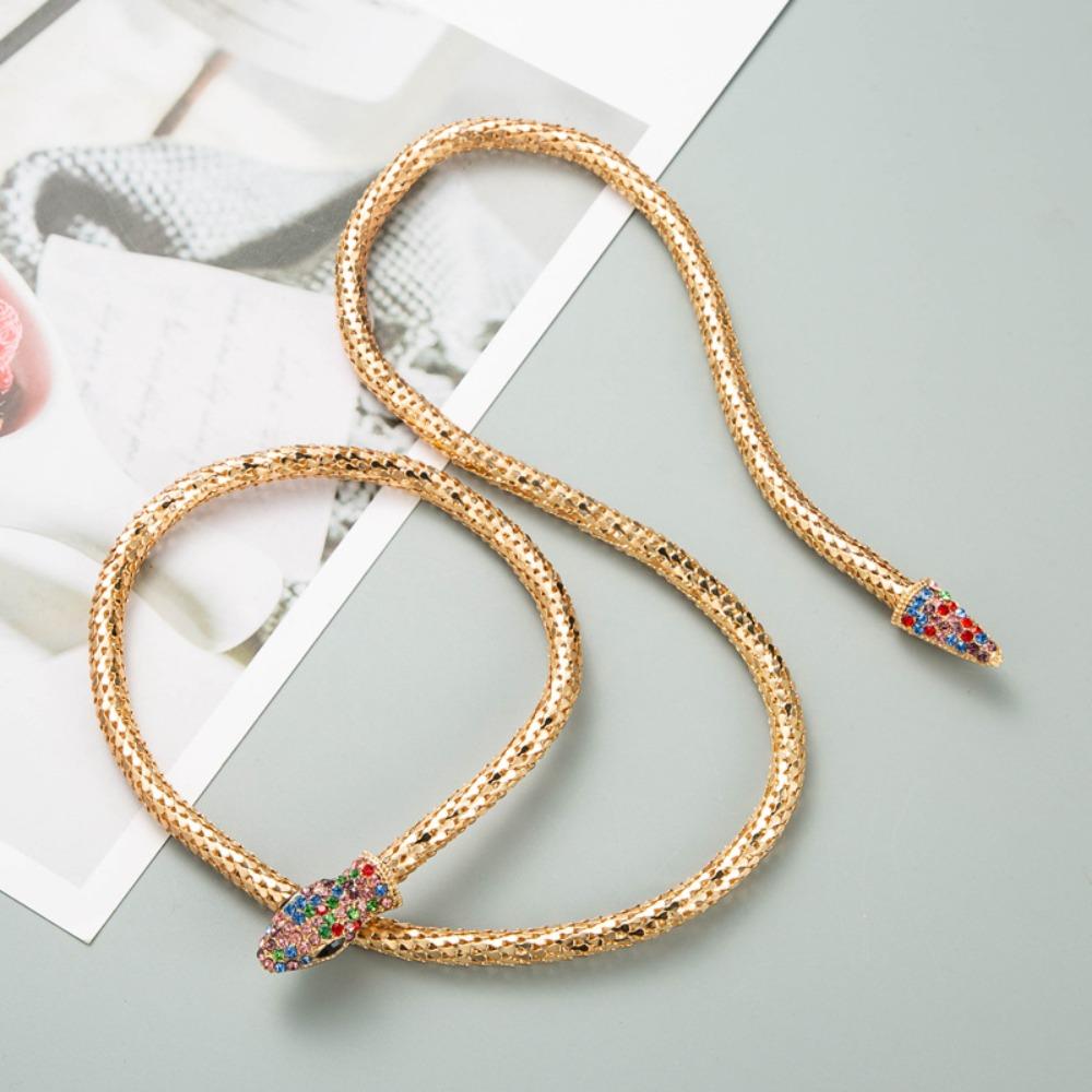 Alloy Bendable Snake Necklace Twistable Bracelet Creative Gift Flexible Choker