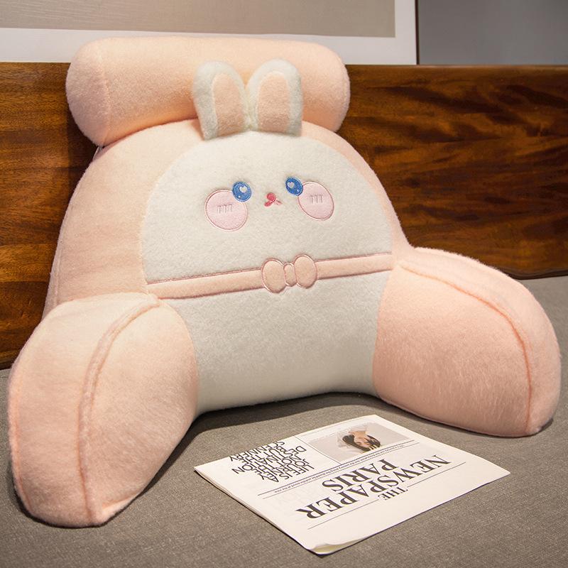 

Winter Animal Plush Lumbar Support Bedhead Soft Backrest Pillow Removable and Washable Cartoon Large Backrest Pillow 60x40cm