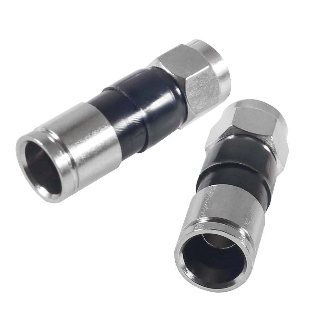 10pcs RG6 Connectors RG6 Compression Connectors RG6 F Type Connector Coax Coaxial Compression Fitting Connection