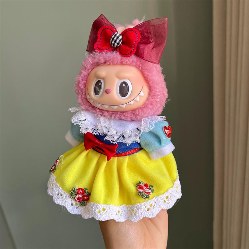 Mini Doll'S Clothes Outfit Accessories For Plush Vinyl Labubu Doll Cotton Doll Replacement Suit Only Clothing For Kids Gift