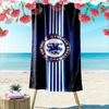 Large Beach Towel with Fulham Broadway Chelsea Text Design, Quick Dry Microfiber, Soft Absorbent, for Beach Pool Fan Gift