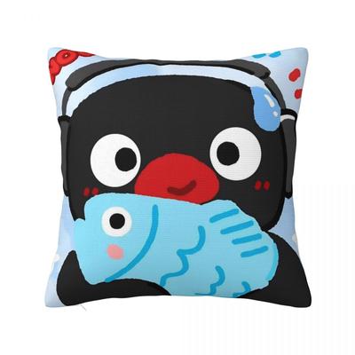 Federa Cuscino Quadrata Noot Pingu Copricuscini Decorativi Musicali Pinguino con Cerniera Fantastica per la Casa 40x40cm