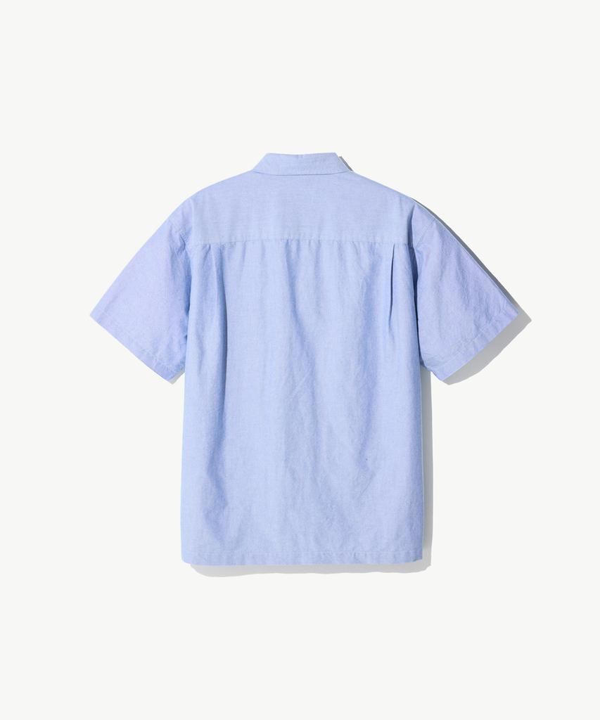 STCO Diems Double Pocket Embroidered Accent Oxford Short Sleeve Shirt_Blue (Oversized)_Ldswb05Osl
