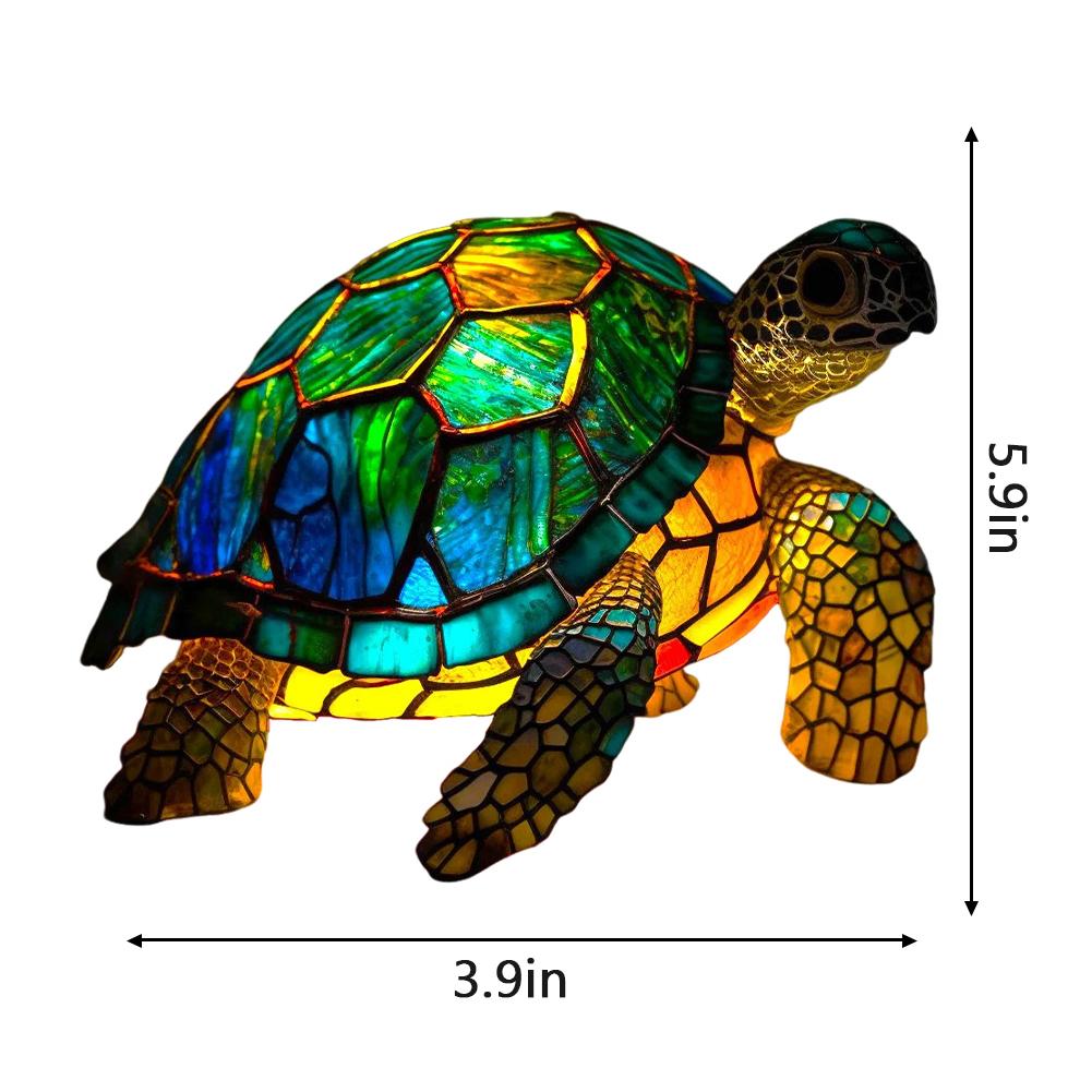 Animal Table Lamp Creative Stained Resin Glass Animal Sculpture Night Light For Living Room Bedroom Home Decoration