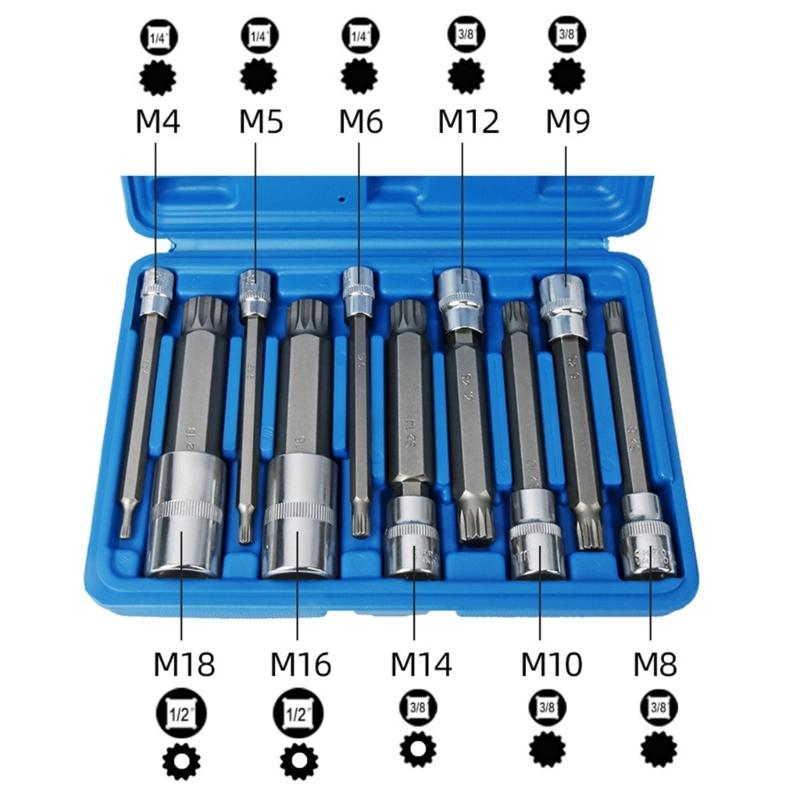 Professional Drive Impacts Socket Set 12 Point Batches Head Socket For Car Motorcycles And Industrial Equipment